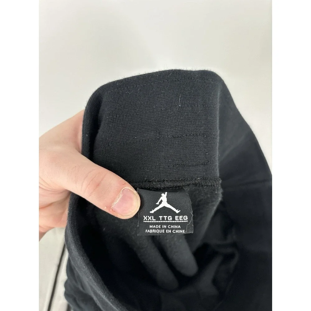 Air Jordan Reflective Baggy Fleece Sweatpants Relaxed Fit Midnight Black Men 2XL